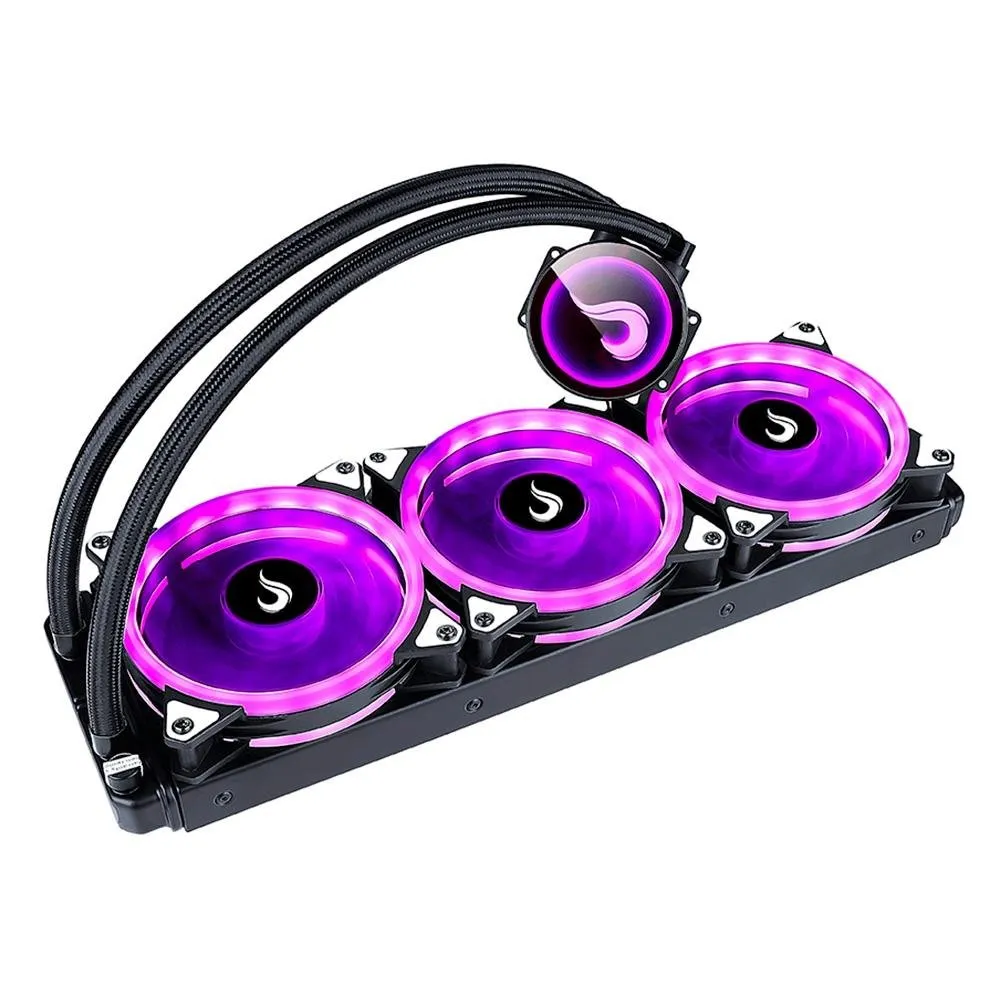 [App] Water Cooler Rise Mode, Rgb, 360mm, Amd/Intel, Preto - Rm-Wcb-03-Rgb